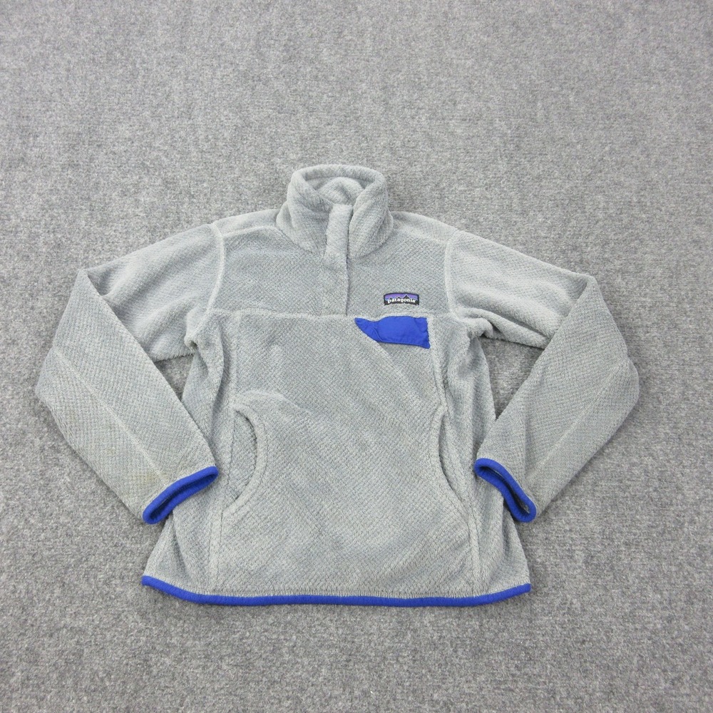 Patagonia Jacket Womens XXS Gray Polartec Thermal Pro Fleece Pullover Mock Neck